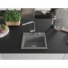 Mexen Milo 1-bowl granite sink with Rita kitchen tap, grey - 6505-71-670300-00