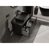 Mexen Rivel 90 cm Bathroom Vanity Cabinet with Countertop, 1 Drawer, Ribbed, Matte Black - 91A20-09047-1-BFC71