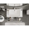 Mexen Rivel 90 cm under-sink bathroom cabinet with countertop, 2 drawers, grooved, matte white - 91A20-09047-2-BFFC01