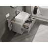 Mexen Rivel 90 cm Vanity Bathroom Cabinet with Countertop, 2 Drawers, Fluted, Matte Gray - 91A20-09047-2-BFFC62