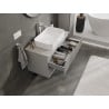 Mexen Rivel bathroom cabinet for washbasin 90 cm with countertop, 2 drawers, grooved, grey matte - 91A20-09047-2-BFFC62