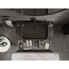 Mexen Rivel 90 cm under-sink bathroom cabinet with countertop, 2 drawers, grooved, black matte - 91A20-09047-2-BFFC71