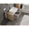 Mexen Rivel bathroom cabinet under-sink 90 cm with countertop, 2 drawers, grooved, oak - 91A20-09047-2-BFFC81