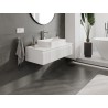 Mexen Rivel 100 cm Under-Sink Bathroom Cabinet with Countertop, 1 Grooved Drawer, Matte White - 91A20-10023-1-BFC01