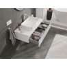 Mexen Rivel 100 cm Under-Sink Bathroom Cabinet with Countertop, 1 Grooved Drawer, Matte White - 91A20-10023-1-BFC01