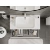 Mexen Rivel 100 cm Under-Sink Bathroom Cabinet with Countertop, 1 Grooved Drawer, Matte White - 91A20-10023-1-BFC01