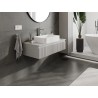 Mexen Rivel bathroom vanity cabinet 100 cm with countertop, 1 drawer, grooved, matte gray - 91A20-10023-1-BFC62
