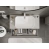 Mexen Rivel bathroom vanity cabinet 100 cm with countertop, 1 drawer, grooved, matte gray - 91A20-10023-1-BFC62