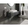 Mexen Rivel 100 cm bathroom under-sink cabinet with countertop, 1 drawer, grooved, matte graphite - 91A20-10023-1-BFC66
