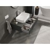 Mexen Rivel 100 cm bathroom under-sink cabinet with countertop, 1 drawer, grooved, matte graphite - 91A20-10023-1-BFC66