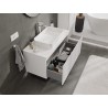 Mexen Rivel bathroom cabinet under sink 100 cm with countertop, 1 drawer, grooved, matte white - 91A20-10047-1-BFC01