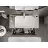 Mexen Rivel 100 cm Under-Sink Bathroom Cabinet with Counter, 1 Drawer, Fluted, Matte Gray - 91A20-10047-1-BFC62