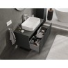 Mexen Rivel 100 cm Bathroom Vanity Cabinet with Countertop, 1 Drawer, Fluted, Matte Graphite - 91A20-10047-1-BFC66