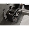 Mexen Rivel 100 cm Under-Sink Bathroom Cabinet with Countertop, 1 Drawer, Fluted, Matte Black - 91A20-10047-1-BFC71