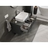 Mexen Rivel bathroom vanity cabinet 100 cm with countertop, 2 drawers, grooved, matte graphite - 91A20-10047-2-BFFC66