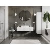 Mexen Rivel 120 cm Under-Sink Bathroom Cabinet with Countertop, 1 Drawer, Grooved, White Matte - 91A20-12023-1-BFC01