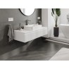 Mexen Rivel 120 cm Under-Sink Bathroom Cabinet with Countertop, 1 Drawer, Grooved, White Matte - 91A20-12023-1-BFC01