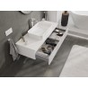 Mexen Rivel 120 cm Under-Sink Bathroom Cabinet with Countertop, 1 Drawer, Grooved, White Matte - 91A20-12023-1-BFC01
