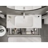 Mexen Rivel 120 cm Under-Sink Bathroom Cabinet with Countertop, 1 Drawer, Grooved, White Matte - 91A20-12023-1-BFC01