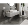 Mexen Rivel bathroom cabinet under-sink 120 cm with countertop, 1 drawer, fluted, matte gray - 91A20-12023-1-BFC62
