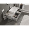 Mexen Rivel bathroom cabinet under-sink 120 cm with countertop, 1 drawer, fluted, matte gray - 91A20-12023-1-BFC62