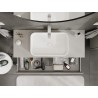 Mexen Rivel bathroom cabinet under-sink 120 cm with countertop, 1 drawer, fluted, matte gray - 91A20-12023-1-BFC62