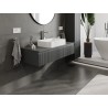 Mexen Rivel 120 cm Bathroom Vanity with Countertop, 1 Drawer, Fluted, Matte Graphite - 91A20-12023-1-BFC66