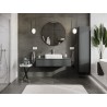 Mexen Rivel 120 cm Bathroom Vanity with Countertop, 1 Drawer, Fluted, Matte Graphite - 91A20-12023-1-BFC66