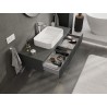 Mexen Rivel 120 cm Bathroom Vanity with Countertop, 1 Drawer, Fluted, Matte Graphite - 91A20-12023-1-BFC66