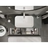 Mexen Rivel 120 cm Bathroom Vanity with Countertop, 1 Drawer, Fluted, Matte Graphite - 91A20-12023-1-BFC66