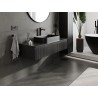 Mexen Rivel 120 cm bathroom cabinet with countertop, 1 drawer, ribbed, matte black - 91A20-12023-1-BFC71