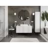 Mexen Rivel bathroom vanity 120 cm with countertop, 1 drawer, fluted, white matte - 91A20-12047-1-BFC01