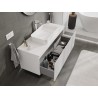 Mexen Rivel bathroom vanity 120 cm with countertop, 1 drawer, fluted, white matte - 91A20-12047-1-BFC01