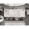 Mexen Rivel bathroom vanity 120 cm with countertop, 1 drawer, fluted, white matte - 91A20-12047-1-BFC01