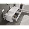 Mexen Rivel bathroom under-sink cabinet 120 cm with countertop, 2 drawers, grooved, white matte - 91A20-12047-2-BFFC01