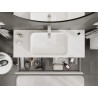 Mexen Rivel bathroom under-sink cabinet 120 cm with countertop, 2 drawers, grooved, white matte - 91A20-12047-2-BFFC01