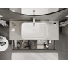 Mexen Rivel bathroom cabinet under the sink 120 cm with countertop, 2 drawers, grooved, matte gray - 91A20-12047-2-BFFC62