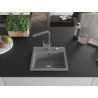 Mexen Milo 1-bowl Granite Sink with Rita Kitchen Faucet, Gray - 6505-71-670300-71