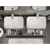Mexen Rivel 140 cm Bathroom Cabinet Under Sink with Countertop, 2 Drawers, Ribbed, Matte Graphite - 91A20-14047-2-BFFC66