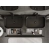 Mexen Rivel bathroom cabinet under the sink 140 cm with countertop, 2 drawers, grooved, matte black - 91A20-14047-2-BFFC71
