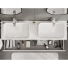 Mexen Rivel bathroom cabinet under sink 160 cm with countertop, 2 drawers, grooved, white matte - 91A20-16047-2-BFFC01