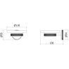 Mexen Gravo soap dish, brushed gun gray - 70A93055-66