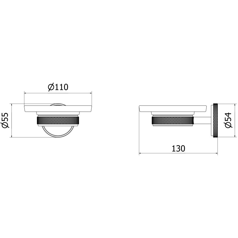 Mexen Gravo soap dish, brushed nickel - 70A93055-97