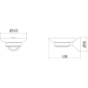 Mexen Lusso tray, chrome - 70A16855-00