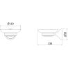 Mexen Lusso soap dish, gold - 70A16855-50