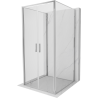Mexen Exo-3S 3-walled pivot shower cabin 70 x 70 cm, transparent, chrome - 814-070-070-01-00-3S
