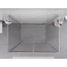 Mexen Exo-B Duo 3S 3-wall hinged shower cabin 70 x 75 cm, transparent, chrome - 814-070-075-01-00-3S
