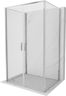 Mexen Exo-B Duo 3S 3-wall pivot shower cabin 100 x 80 cm, transparent, chrome - 814-100-080-01-00-3S