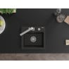 Mexen Milo 1-chamber granite sink with Rita kitchen faucet, black/gold metallic - 6505-75-670300-00