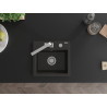 Mexen Milo granite kitchen sink 1-chamber with Rita kitchen faucet, black/gold metallic - 6505-75-670300-00